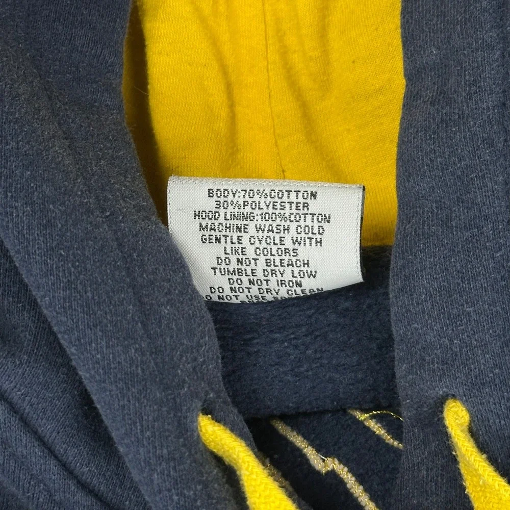 Stadium‎ Athletics Michigan Wolverines Navy Blue Yellow Hoodie Sweatshirt Size S